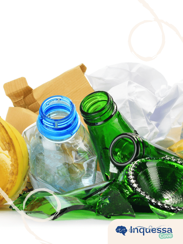 Mixed glass bottles